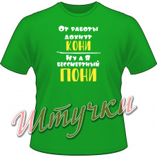 Футболка "Бессмертный пони" цветная