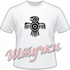 Футболка мужская "Символ Ацтеков 001" белая