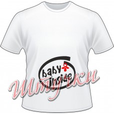 Футболка женская "Baby inside" белая