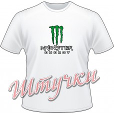 Футболка мужская "Monster energy" белая