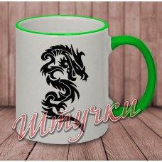 Кружка цветная "Дракон 002"